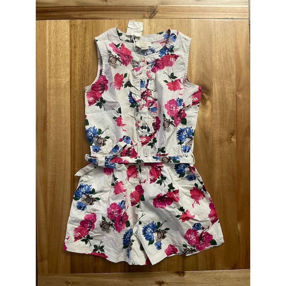 Kate Spade Girls' Floral Romper Size 10 Multicolor Spring Casual